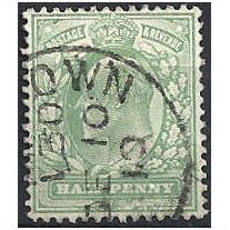 1902 SG218 1/2d Yellow-Green Fine Used..