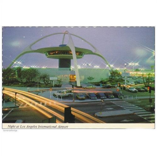 Los Angeles International Airport At Night Postcard (A21946)