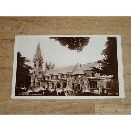 Vintage Real Photo Postcard - Llandaff Cathedral, Wales