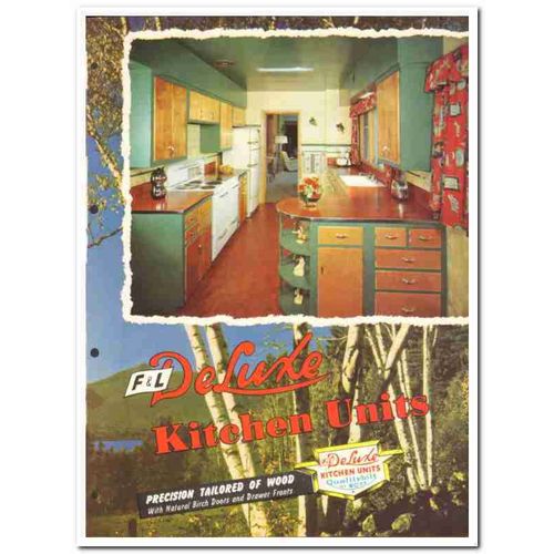 farley loetscher mfg company 1954 deluxe kitchen units vintage catalog