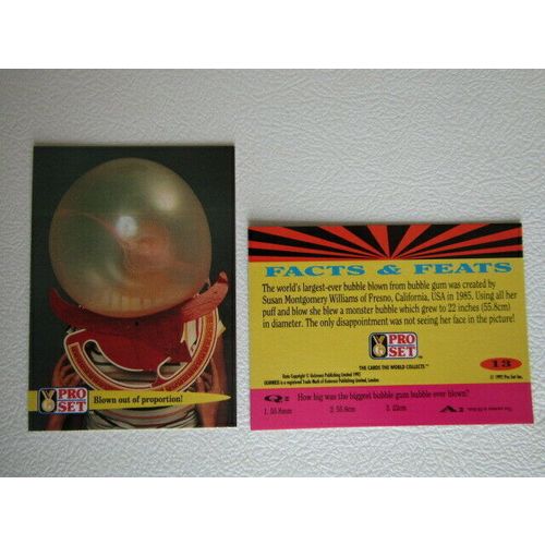 Pro Set 1992 Guinness Book of Records Trade Cards Card Variants (eb2)