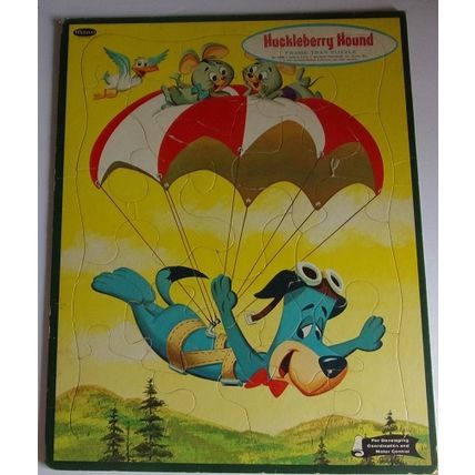 VINTAGE ' HUCKLEBERRY HOUND ' FRAME PUZZLE (1961)