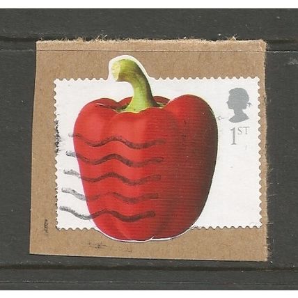 Great Britain 2003 Fruit & Veg: 1st Red Pepper, used on piece. SG2351