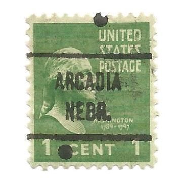 PRECANCEL -T&T ARCADIA, NEB 721 ON 1c PREXY