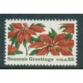 2166 22c Poinsettia Plants Fine MNH MA2028