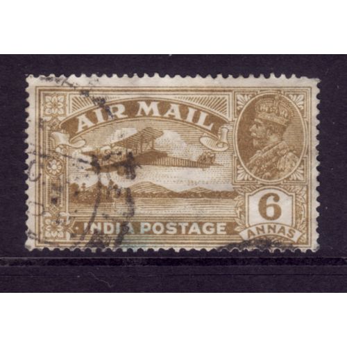 INDIA 1929 SG 223 6a BISTRE DE HAVILLAND DH 66 HERCULES FINE USED
