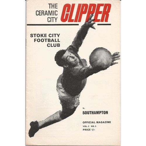 1969-70 STOKE CITY v SOUTHAMPTON (Very Good Condition - No Writing)