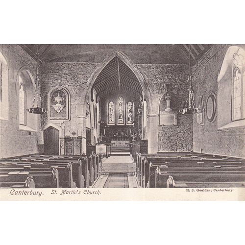 Vintage B&W Postcard - St Martin's Church, Canterbury, Kent