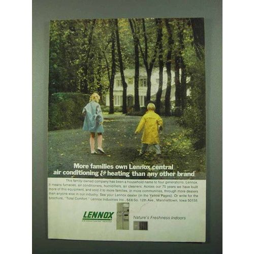 1969 Lennox Air Conditioning Ad - More Families Own
