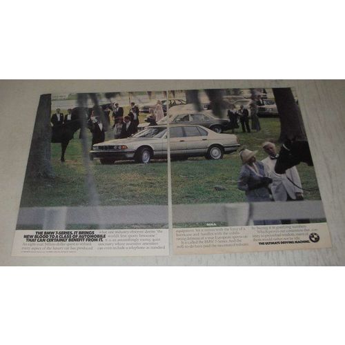 1989 BMW 7-Series Cars Ad - The BMW 7-Series. It brings new blood to a class