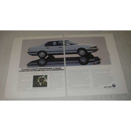 1989 BMW 7-Series Cars Ad - To achieve perfect aerodynamics