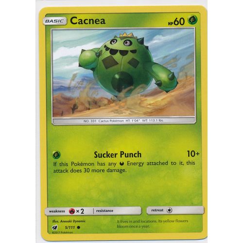Pokemon Sun & Moon Crimson Invasion 5/111 Cacnea