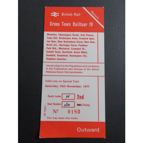 BR Cross Town Railtour IV 1977 Waterloo-ClaphamJunction BR4536/1 Ticket