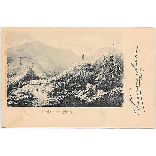 Austria Trieste Postcard 1899, Trieste "3" cancel to Trieste "1", Pirom Castle
