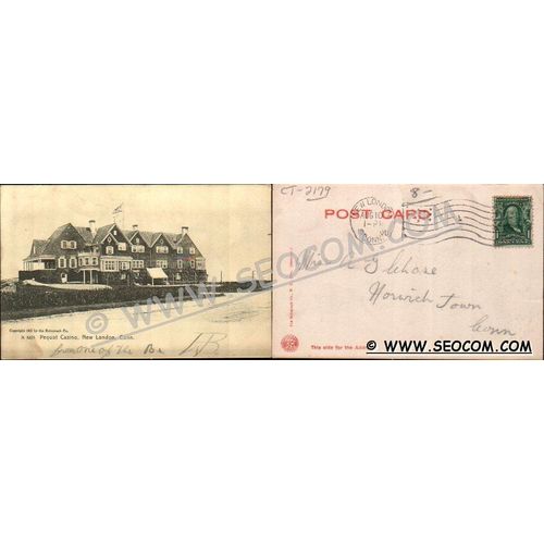 CT New London Postcard Pequot Casino Undivided Back Rotograph Co Card ct_b~2179