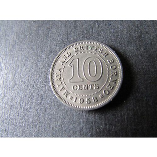 1958 QUEEN ELIZABETH II MALAYA AND BRITISH BORNEO TEN CENTS FREE POST. AAY