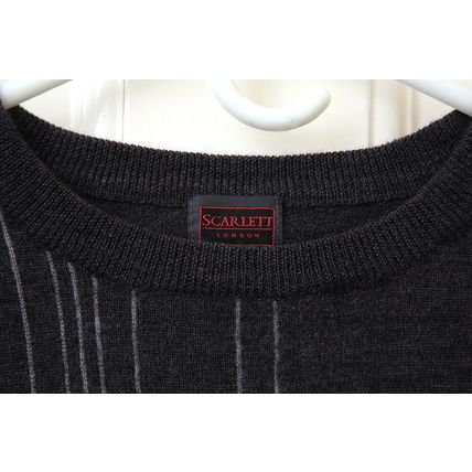 Scarlet Mens Jumper 100% Wool Medium to fit chest 38 - 40" - 96 - 01 cm VGC