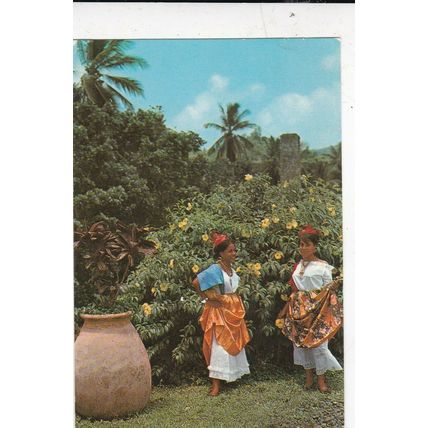 Local Dress Martinique Postcard unused VGC