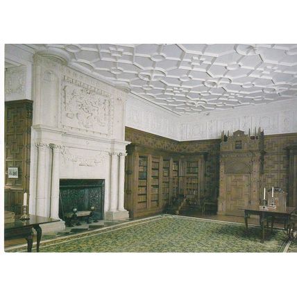 Colour PostCard - The Library, Montacute House, Somerset