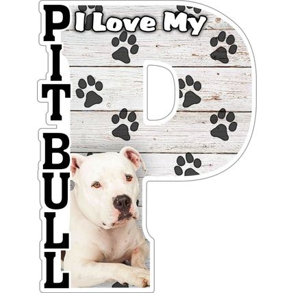 I Love My Pit Bull Fridge Magnet