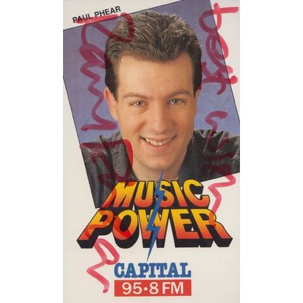 Paul Phear Capital Radio DJ Vintage Hand Signed Publicity Cast Card Photo