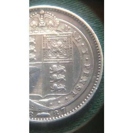 Queen Victoria 1887 Shilling .925 Sterling Silver Coin Collectable Coin