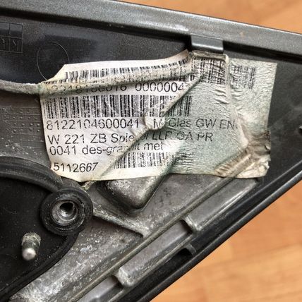 07 08 09 Mercedes Benz S550 S600 W221 Right Passenger Power Mirror OEM