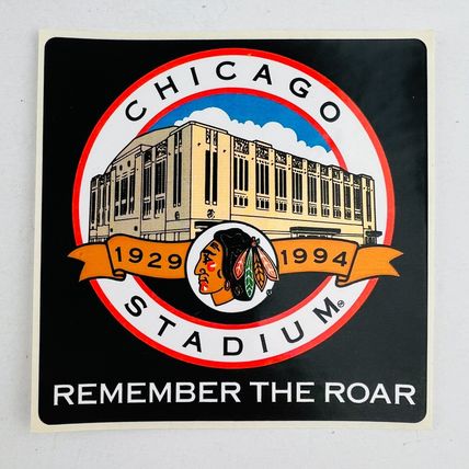 Chicago Blackhawks Stadium Remember The Roar Sticker 1929-1994 ~ VERY RARE