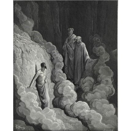 MARCO LOMBARDO 1903 Gustave Doré - Dante Alighieri ANTIQUE ENGRAVING