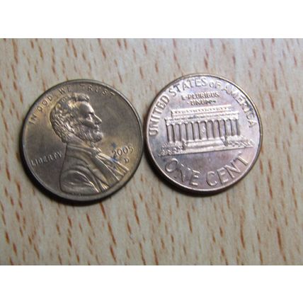 2005d USA 1 Cent Lincoln Memorial Coin
