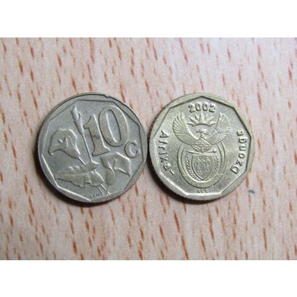 Suid Africa South Africa 2002 10 Cent Dzonga Coin
