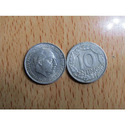 Spain 1959 Franco 10 Centimos Coin