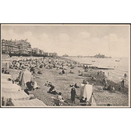 General View, Eastbourne, Sussex, 1925 - Postcard