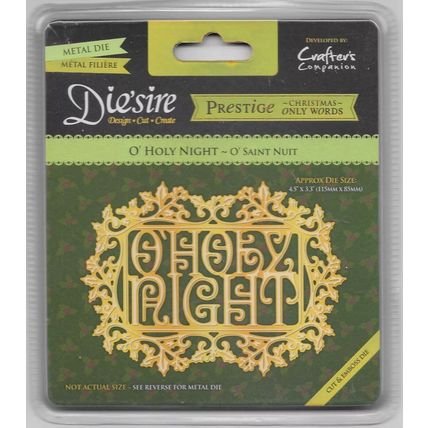 Crafters Companion. Die'Sire. O' Holy NIght Die Set. Die Cutting Cardmaking