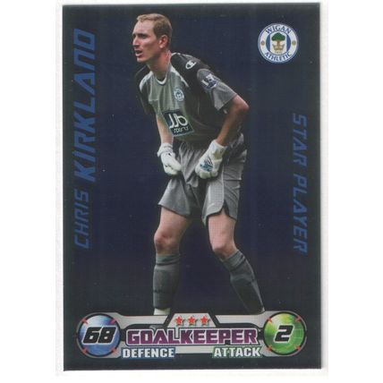 Match Attax 2008/2009 Chris Kirkland Wigan Athletic Star Player