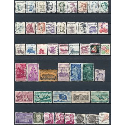 1000 Stamp Selection - USA - Used Hinged
