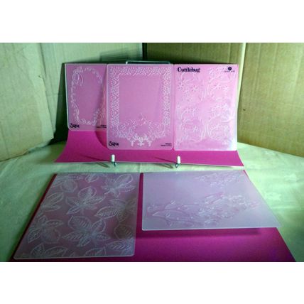 5 x Embossing Folders - Floral Theme - Various Sizes