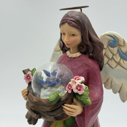 Jim Shore 2014 A Bird In The Hand Angel Quilted Figurine 9” Heartwood Creek Resi
