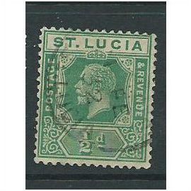 st.lucia stamps george v sg91 used