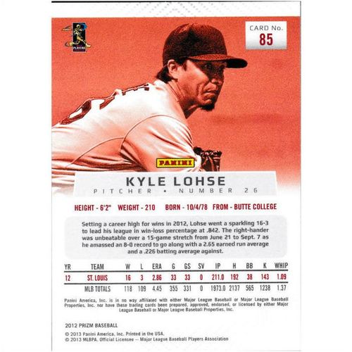 2012 Panini Prizm - #85 - Kyle Lohse