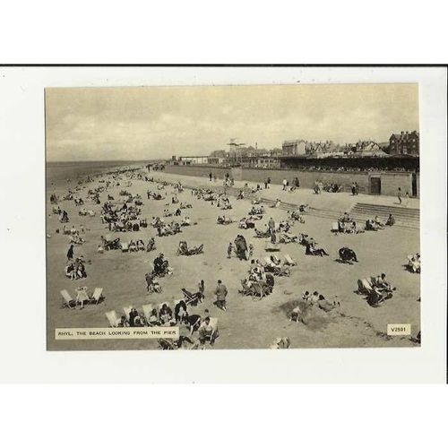 Wales RHYL Beach Postcard by Photochrom (V2591)