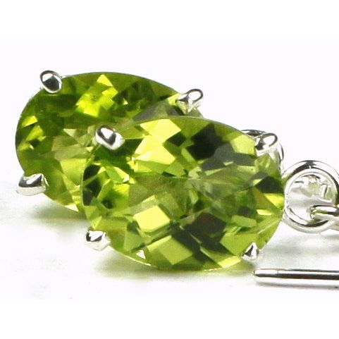 Peridot, 925 Sterling Silver Threader Earrings, SE003