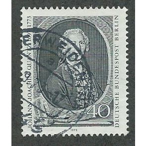 BERLIN -1973 40pf 'JOHANN QUANTZ' FINE USED (EBID49-610)