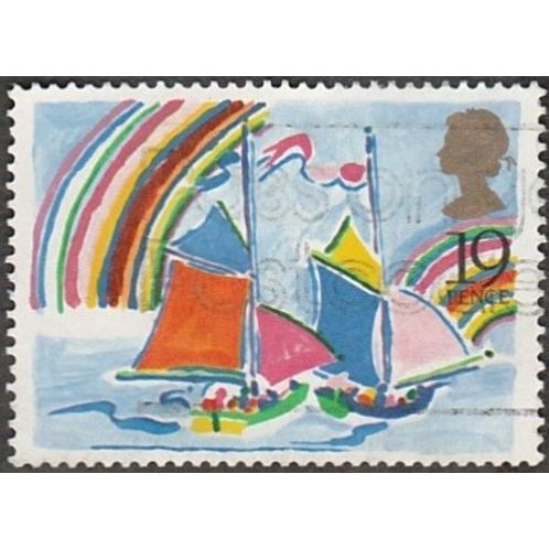 1989 Greetings Booklet Stamps, 19p, Yatchs. Very Fine Used