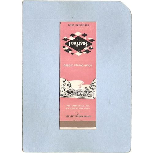 New Jersey Maplewood Matchcover Festival Drive In Restaurants 1790 Springf~3243