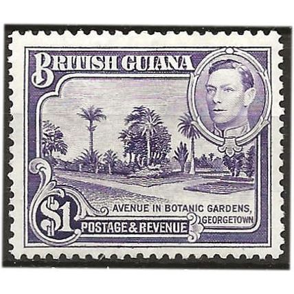 British Guiana 1938 SG317 $1 Bright Violet Mounted Mint . .. .