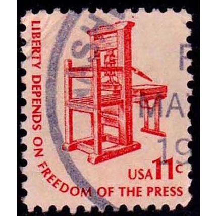 USA 1975 Free Press 11c Used Stamp