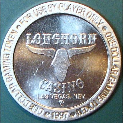 Longhorn. $1 Casino Token. Las Vegas, NV. J69.