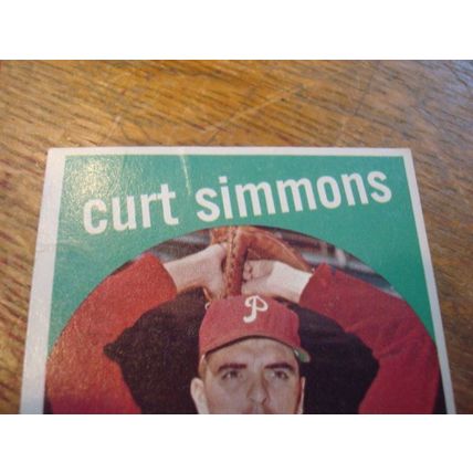 1959 Topps, CURT SIMMONS, #382, Phillies