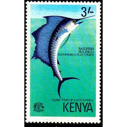 Kenya 1977 Marine Life Fish 3/- MNH Stamp Sailfish